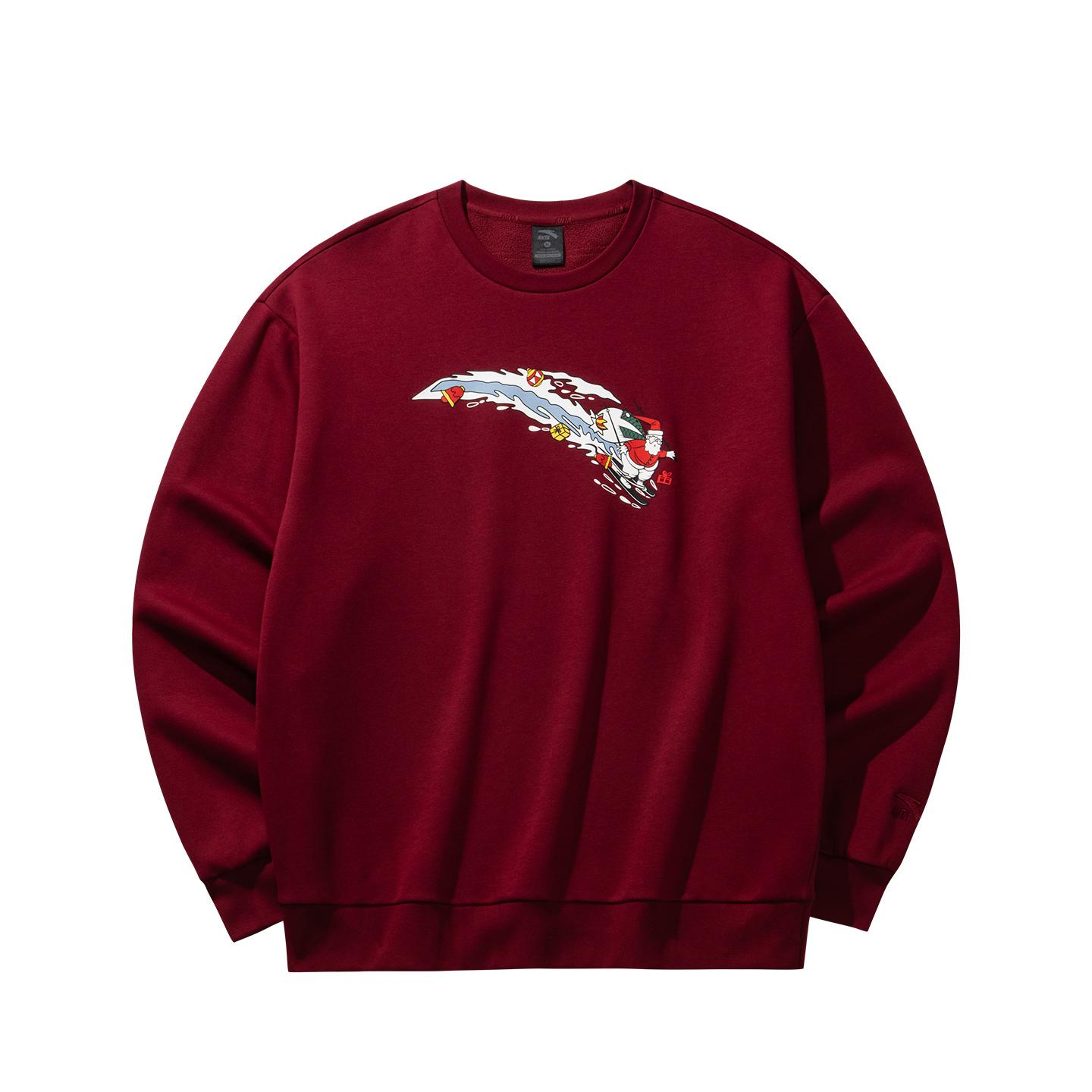 Anta Теплый флисовый пуловер-свитшот мужской Личи-Красный 952618708-6 2XL 3560₽