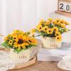 Simulation Bonsai Realistic Non-Withered Aesthetics Decorative Ins Rustic Sunflower Simulation Pot Table