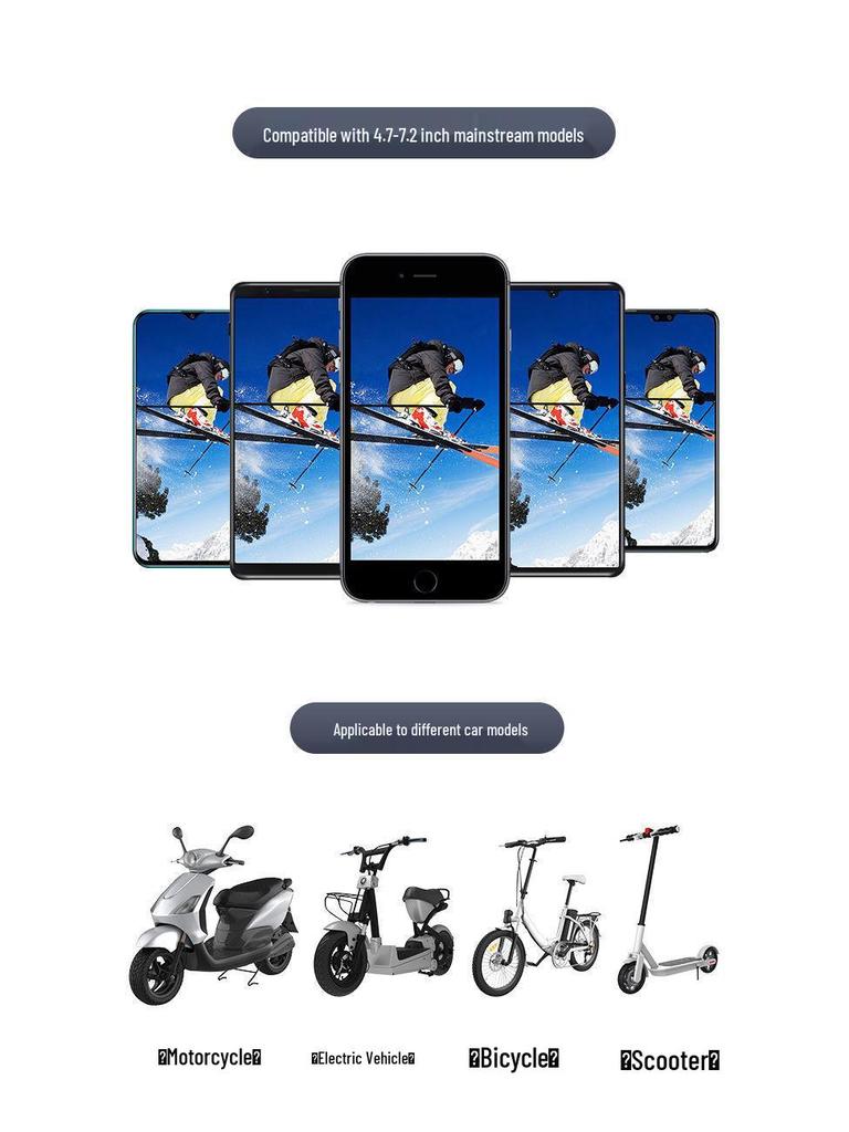 Electric Scooter & Bicycle Shockproof Phone Holder – Navigation Mount for Riders