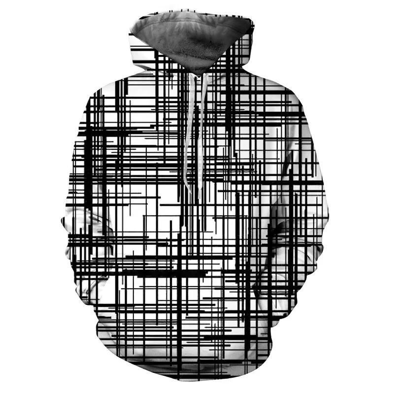 

Мужская толстовка с геометрическим 3D-принтом Vertigo, повседневная уличная толстовка, модная толстовка с граффити, струйная печать, персонализированная толстовка 4XL