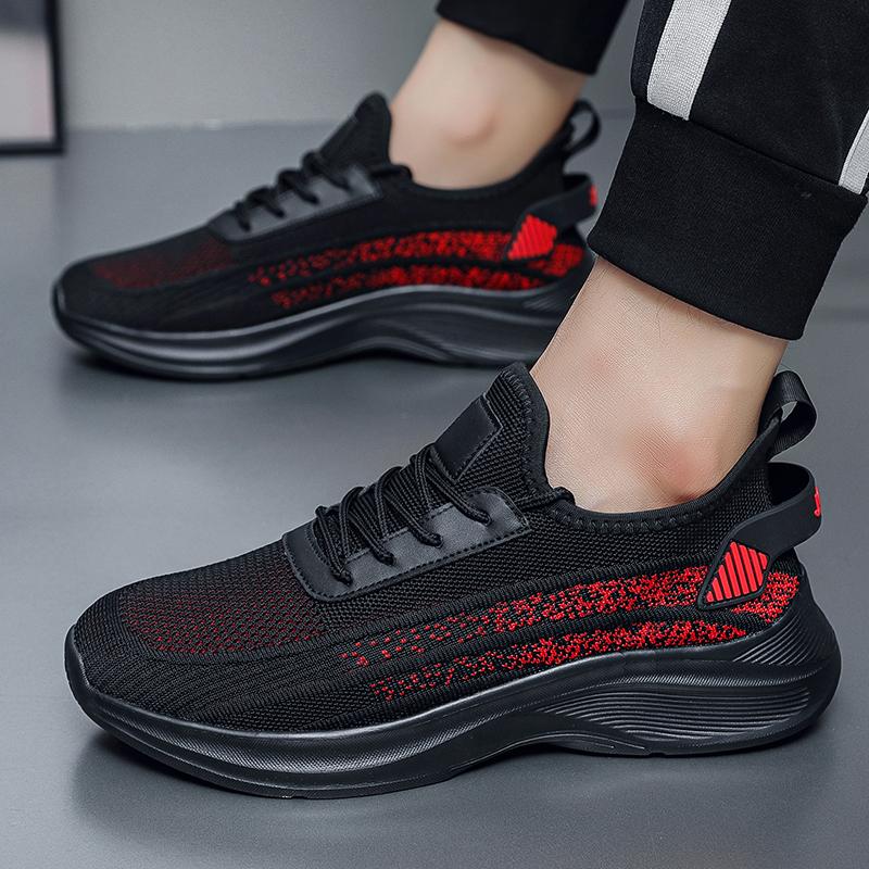 Men’s Summer Sports Shoes Casual Lightweight Running Sneakers Tennis Shoes Black Basketball Shoes for Students Large Size 48 49 50