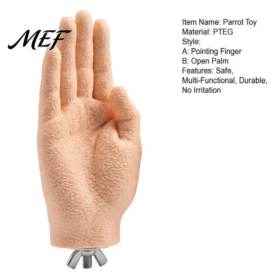 Bird Desensitization Tool Parrot Training Fake Hand Perch, Simulated Human Taming Toy Perch with Grinding Surface, Safe Anti?Bite Stand for