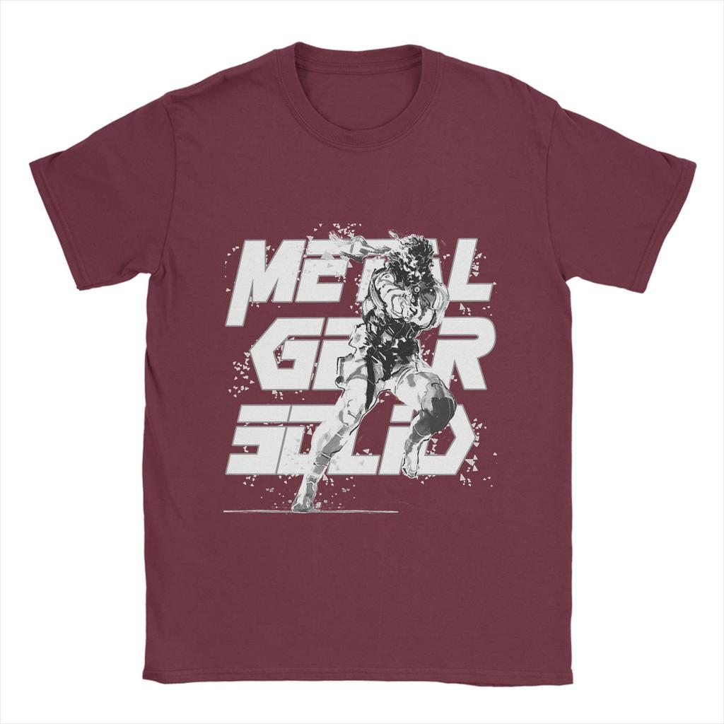 Men T-Shirt Metal Gear Solid Vintage Pure Cotton Tees Short Sleeve  T Shirt Round Neck Clothing Adult