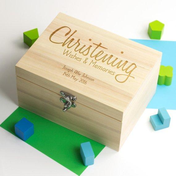 

Персонализированное текстовое имя, Крещение, детское дерево, воспоминания, коробка на заказ, подарочные коробки для хранения на день рождения