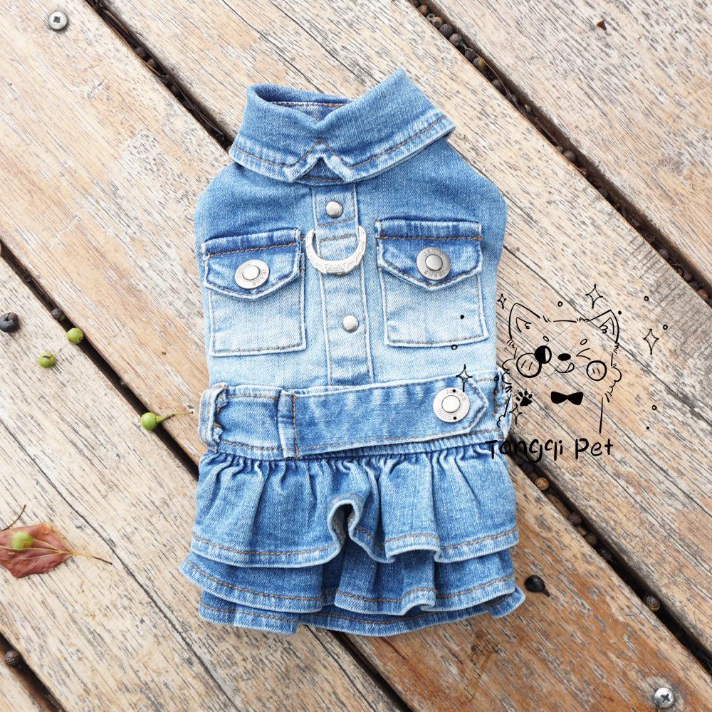 

Танци Питомец Одежда: Синяя джинсовая юбка с градиентом для собак и кошек XS синий