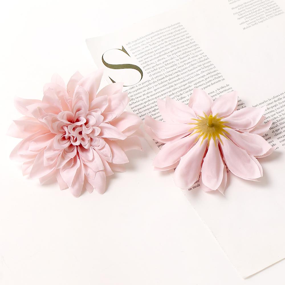 5 Stück Bulk Künstliche Dahlienblütenköpfe Weihnachtsdekoration Heimzimmerdeko Hochzeitswanddekoration Kunstblumen-Accessoires