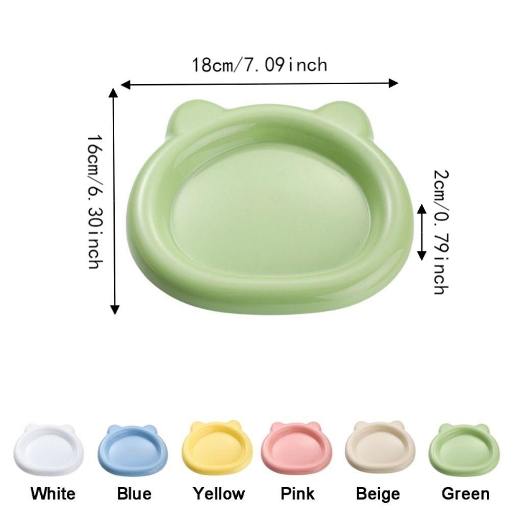 Plastic Cat Food Plates Food Grade Pet Snack Dish Lightweight Kitten Bowl Daily Use