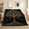 Tree Life Flannel Blanket Throw Blanket Soft Warm Sofa Bed Camping home Decor Unique Christmas Gift C926420