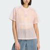 adidas Originals Knitted Glow Skin-Friendly Sports V-Neck Short Sleeve Raglan T-Shirt Women Tops KY3161