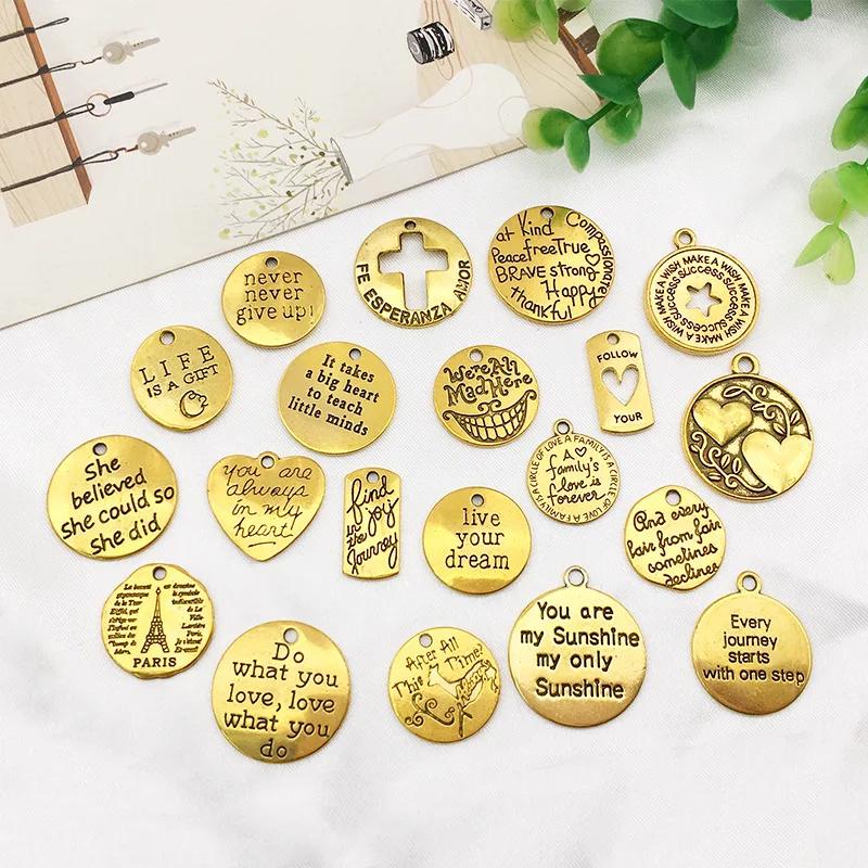 Mixed KC Vintage Alloy Charms For Jewelry Making Handmade DIY Bracelet Earrings Necklace Pendant Jewelry Accessories