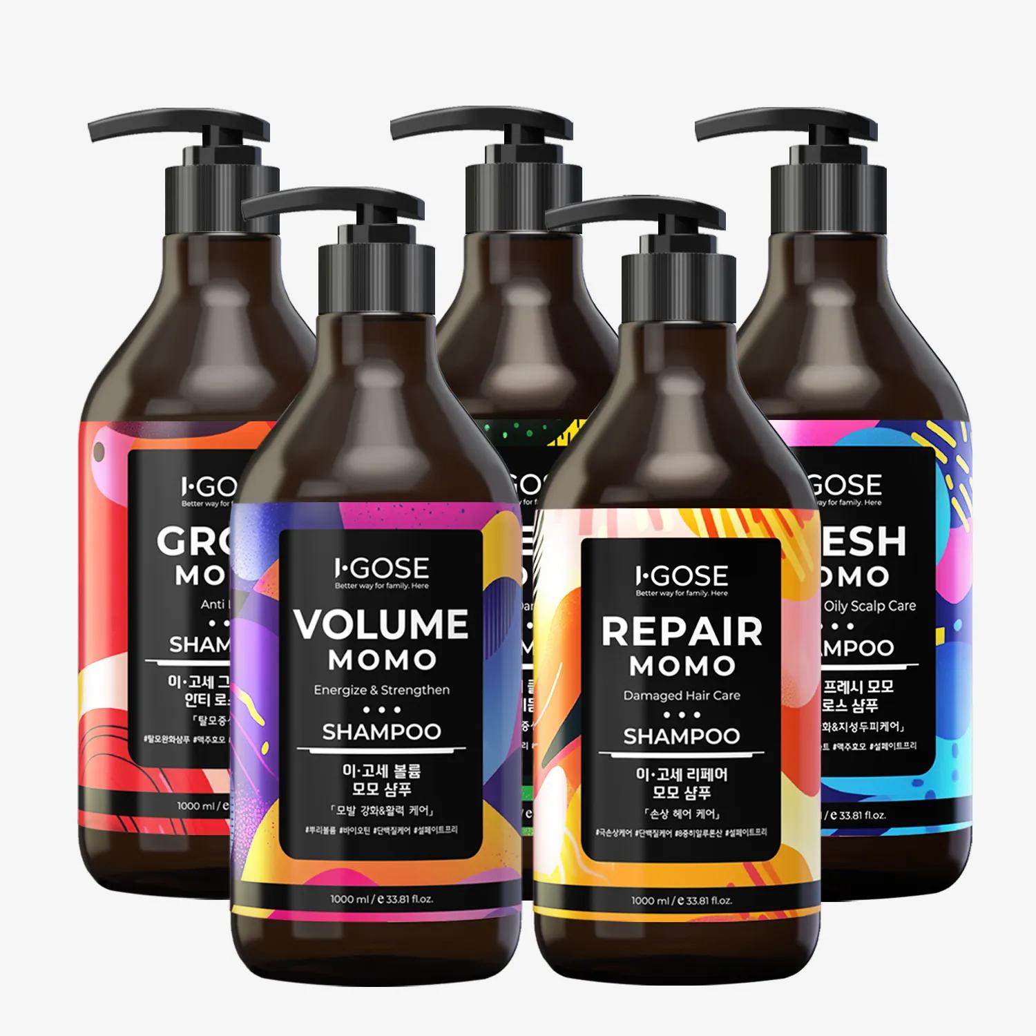 GOSE Momo Hair-Care Shampoo 1000ml (Fresh/Grow/Clean/Repair/Volume)