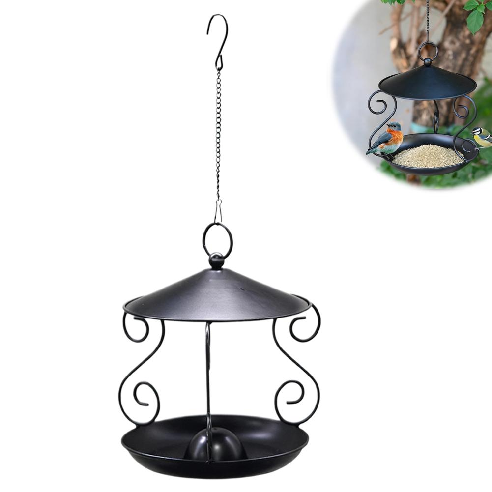 Garden Decor Iron Bird Feeder Windproof Rainproof Bird Hummingbird Food Bird Multi-purpose 2026 Feeder Hanging Feeding Disp K0C1