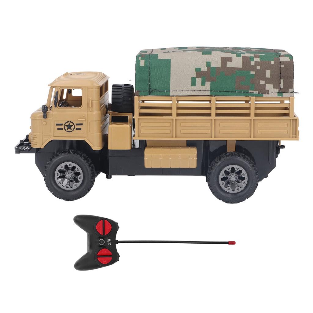 RC Military Truck 4 Channel Detachable Tent Remote Control Vehicle Military Truck with Light for Over 6 Years Old Kids