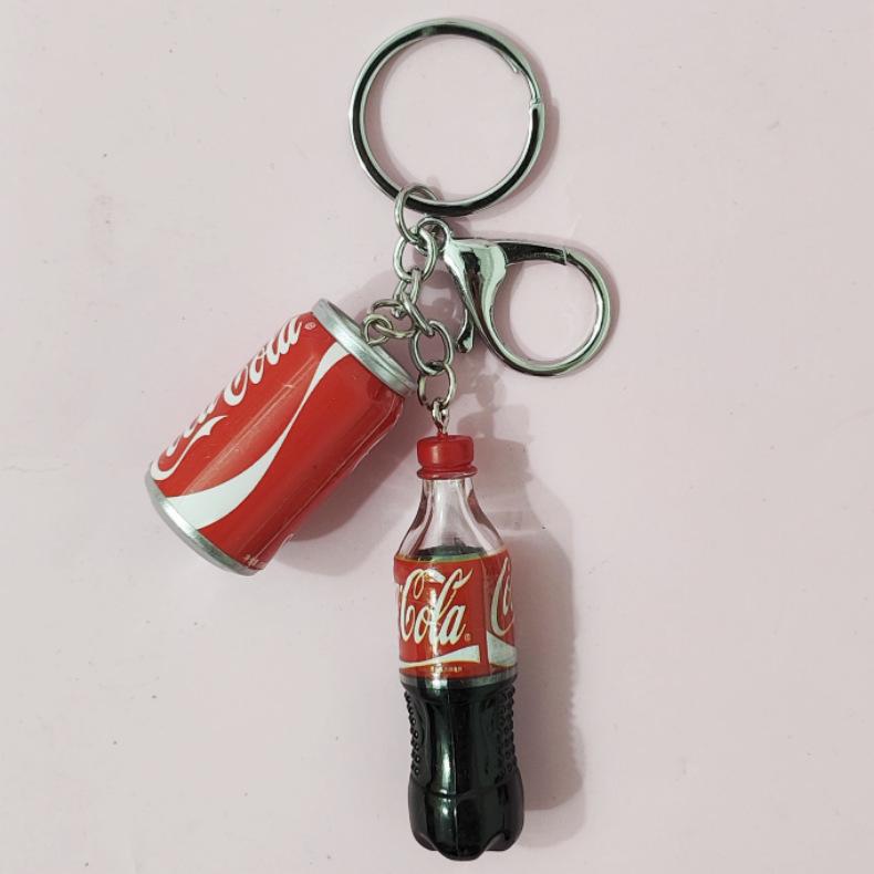 

Coca-Cola Sprite Fanta Keychain: Cross-Border Bottle Tab Pendant for Bags or Cars, Unique Couple Gift.