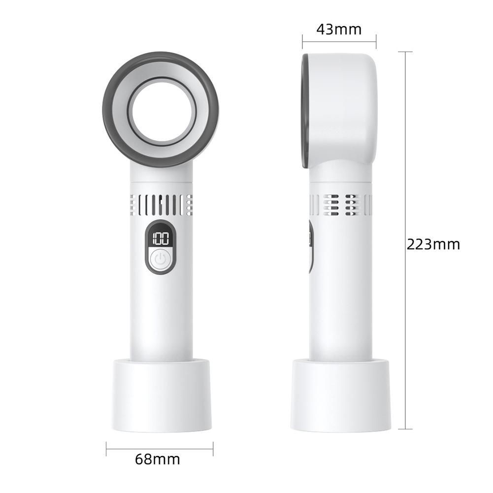 Cooling Bladeless Fan USB Rechargeable Personal Fan 100 Speeds Adjustable Gifts for Women Men Travel/Camping/Outdoor