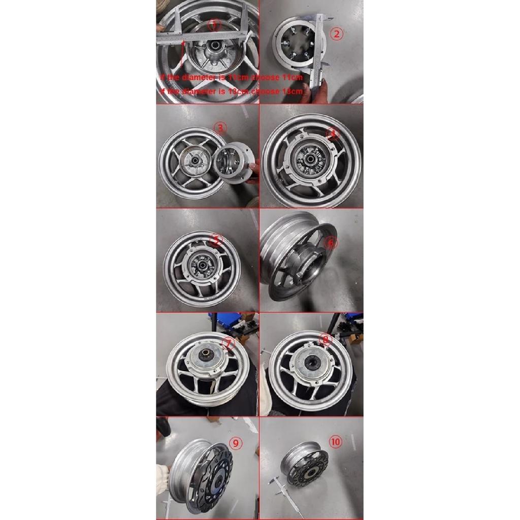 Motorradnabe Bremse Modifizierter hydraulischer hinterer Scheibenbremsensatz für Honda Yamaha obere untere Pumpenbremssättel Gesamtinstallation