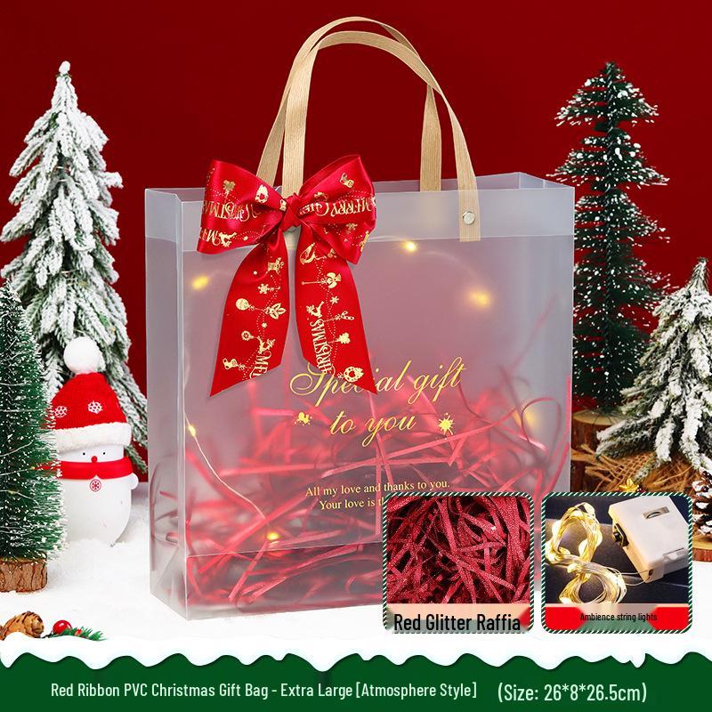 Christmas Eve Apple Candy Souvenir Handbag - Creative Transparent Gift Bag