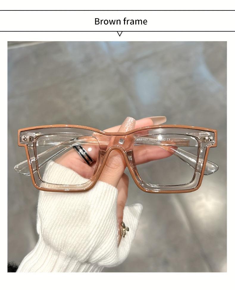 

2025 Anime Square Clear Lens Glasses Candy Color Cosplay Costume Decorative Glasses Computer Spectacles For Women Men хаки