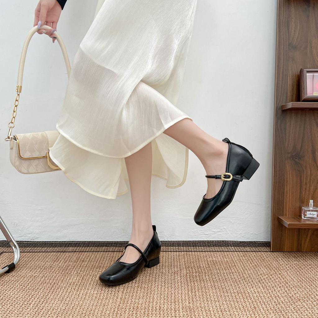 2025 spring and summer new high heels women's wear high-end light mouth single shoes women's Mary Jane light mouth single shoes women's fashion