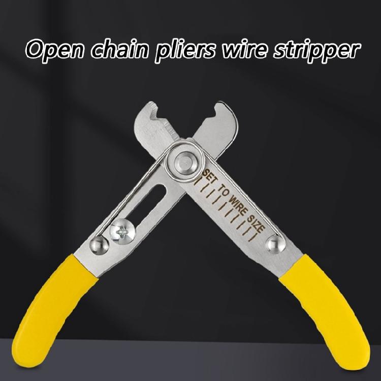 Ergonomic Wire Stripping Pliers Stainless Steel Sharpened Edges 0.5-4.0mm Ranges Tool For Chain Repair And Wiring