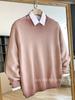 Men's Mélange Knit Long Sleeve Cotton Pullover Sweatshirt - Classic Business Casual Style