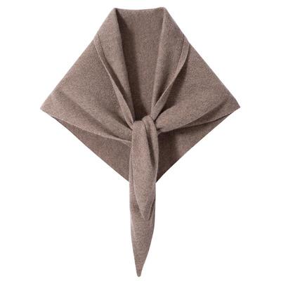 Women's Cashmere Knit Triangle Neck Scarf Shawl - Autumn/Winter 2025 Collection