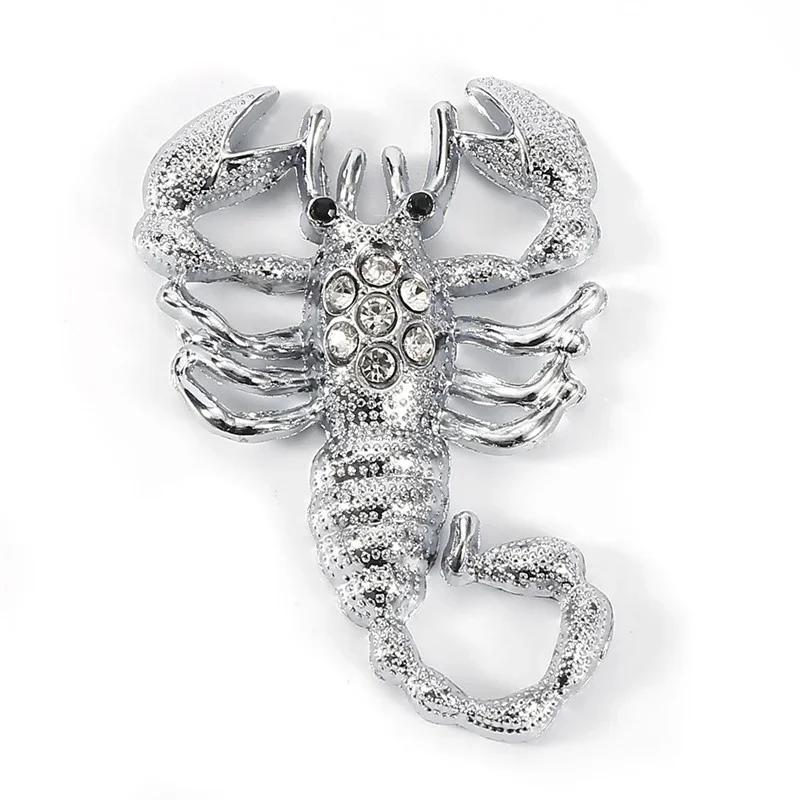 Funny 3D Scorpion Car Styling Sticker Cool Metal Emblem Decal Badge Stickers Silver/Gold