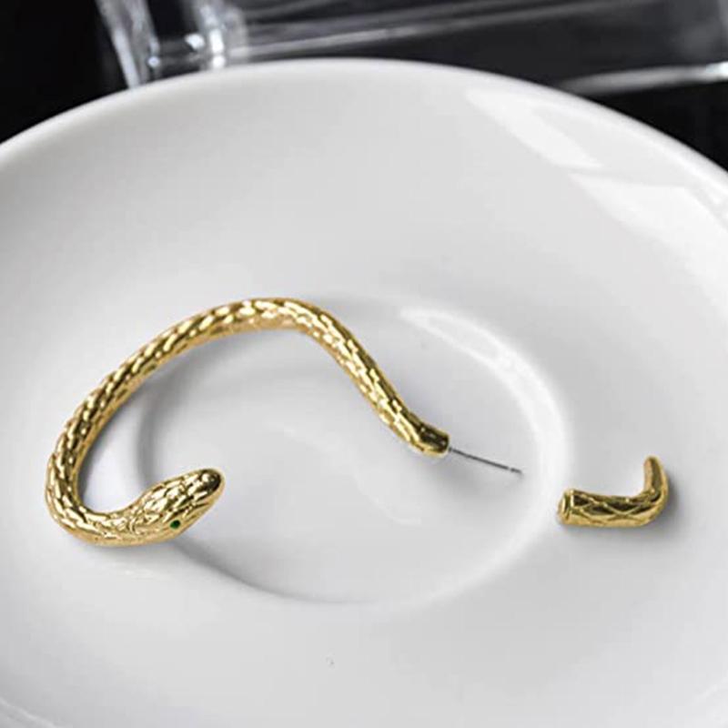 Orecchini a clip geometrici a forma di morso di serpente europei e americani Gioielli da donna Orecchini animali Punk Cartilagine Orecchini in lega