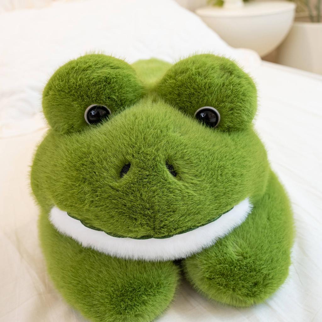 Hot Simulation Giant Frog Plush Toy Stuffed Animals Plushies Green Lying Frogs Throw Pillow Cushion Home Deco for Kids Gift