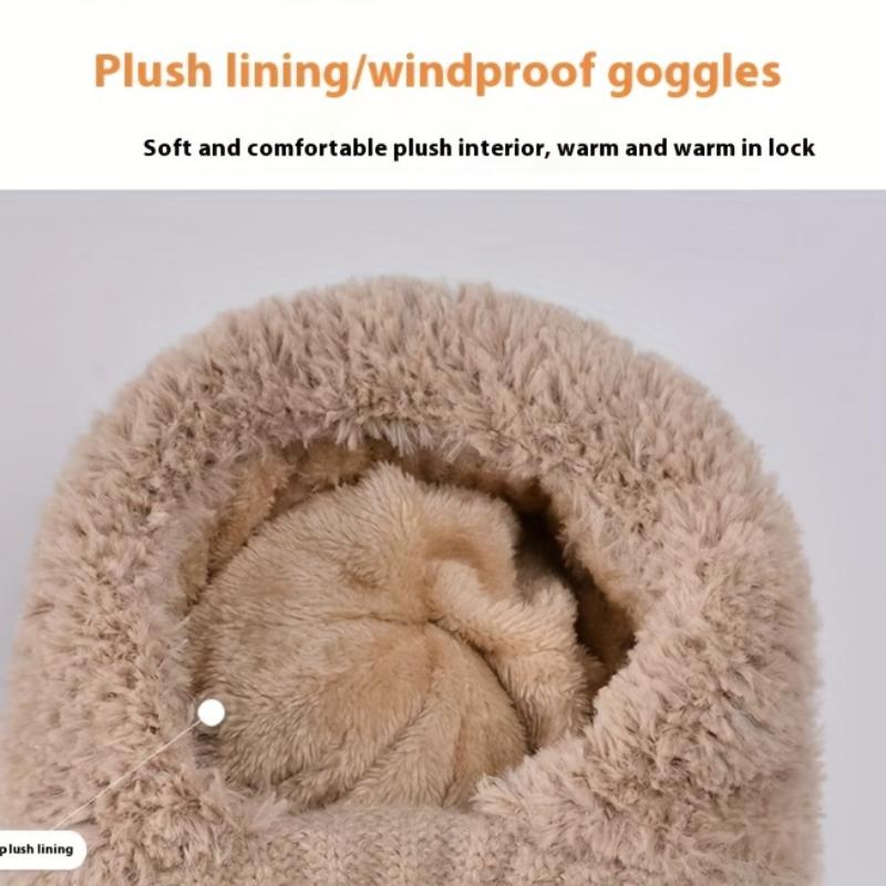 Insulation Knit Hat Thermal Windproof Earflap Protection Hooded Neck Gaiter Breathable Moisturewicking Outdoor Hats