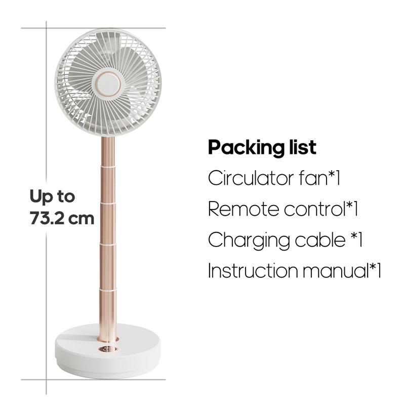 For Home Boden Ventilator Auto Oszillation Elektrische DrahtloseTragbare Schnur Lose 10000mah Faltbare Ventilator Mi