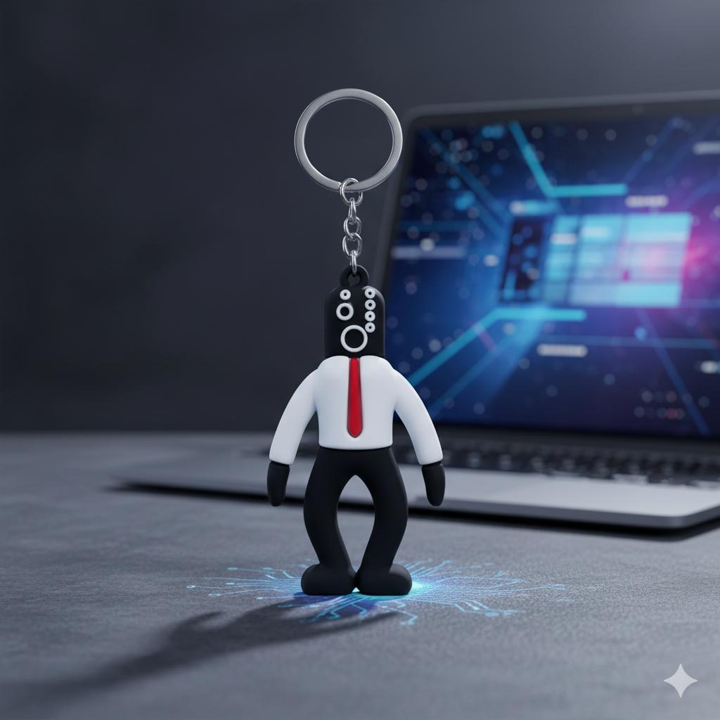 

Скибіді Туалет брелок Skibidi Toilets брелоки для ключів 7 білий