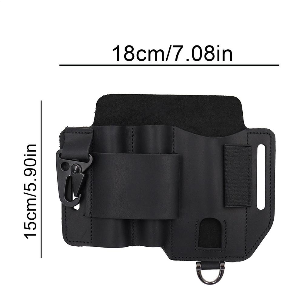 EDCs Organizer Sheath Leather EDCs Tool Holster MultitoolSheath High Capacity Cowhide Holster Holster For Knives Car Key