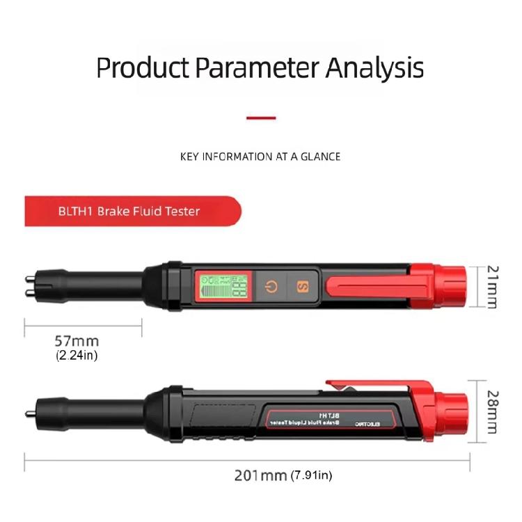 Automotive Brake Fluid Tester Brake Oil Diagnostic Instrument With LCD Display And Corrosion Resistant Probe