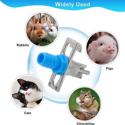 10 Sets Water Nipple Drinker Feeders Automatic Waterer For Rabbit Ferrets Mice