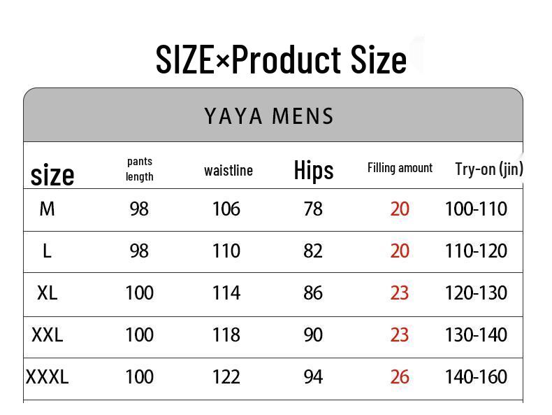 Men's Winter Duck Down Straight-Leg Pants