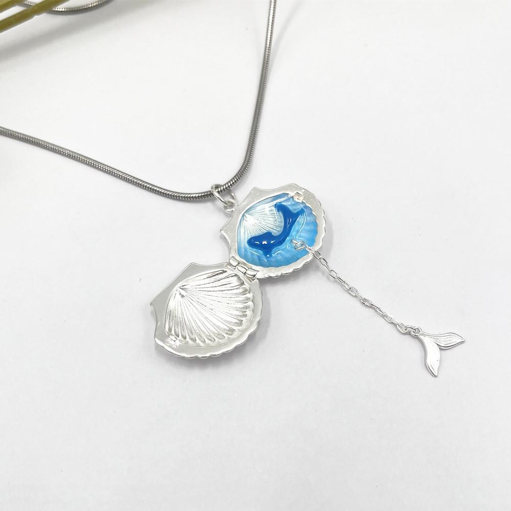 

Игра Love and deepsapce Rafayel, ожерелье для косплея, цепочка унисекс, колье, ювелирные изделия, морская ракушка, подвеска в виде рыбьего хвоста, аксессуар для костюма, реквизит