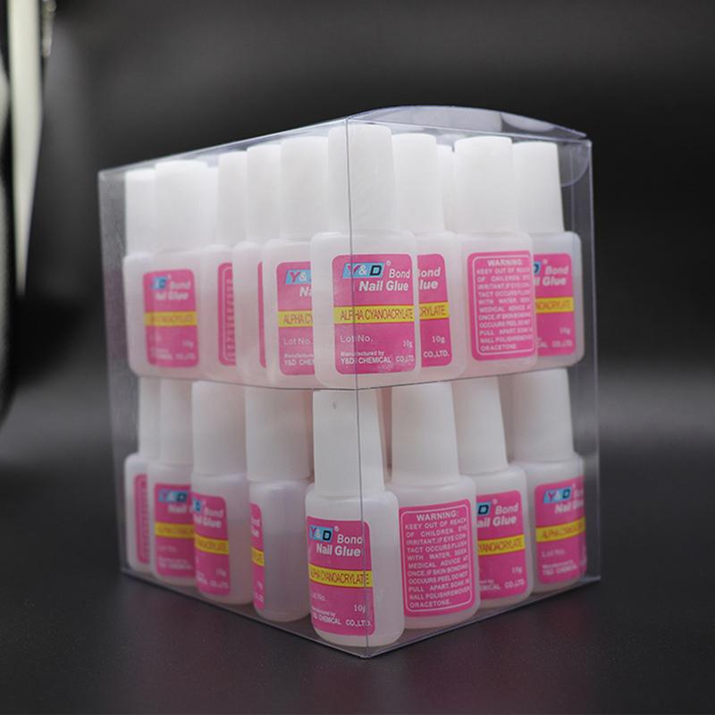 10g Nail Gule for False French Tips Acrylic 3D DIY Nails Art Decoration Rhinestones Gems Glue Manicure Tools Adhesive with Brush