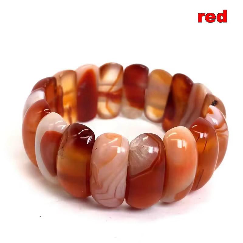 Natural 9 Color Botswana agate Stone Beads Bracelet Natural Gemstone Jewelry Bangle For man Woman For Gift Wholesale
