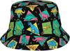 Pink Leopard Heart Print Bucket Hat Fashion Animal Pattern Sun Hat For Women Girls Summer Beach Outdoor Streetwear Protection