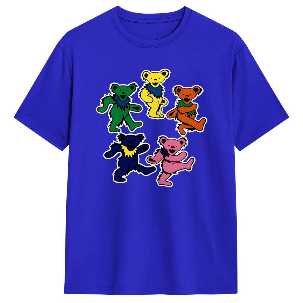 Harajuku T Shirt Summer Vintage Gratefuls Deads Bears Circle Fashion T Shirts Cotton Tee Shirt Unisex Y2K Classic Short Sleeve Tees