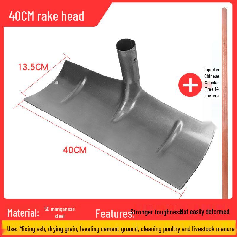Domácí 50 Manganová ocel Škrabka na hnůj a Hrábě pro Vepřínky a Kuřárny - Zesílený Multifunkční Čisticí Nástroj