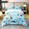 Blue Dolphin Bedding Set Comforter Queen Full SizeOcean Animal Bedding for Boys Kids Teen Boy Bedding with Pillowcases 3pcs