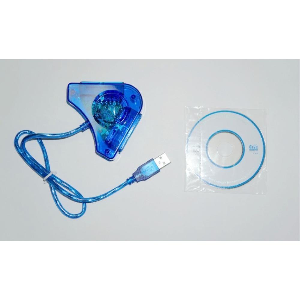 Cablu de conversie adaptor USB dublu pentru Sony PlayStation 1/2 PS One PSX Controller cu fir Gamepad Joystick la PC Laptop