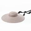 New British retro light top straw big brim top hat women's stage catwalk beach sunscreen sunshade strap straw hat