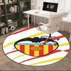 Valencia Cf Crest Design Round Rug for Livingroom,Bedroom, Palyroom, Chair Rug, Area rug, Circle Carpet, Large Size Fan Christmas gift
