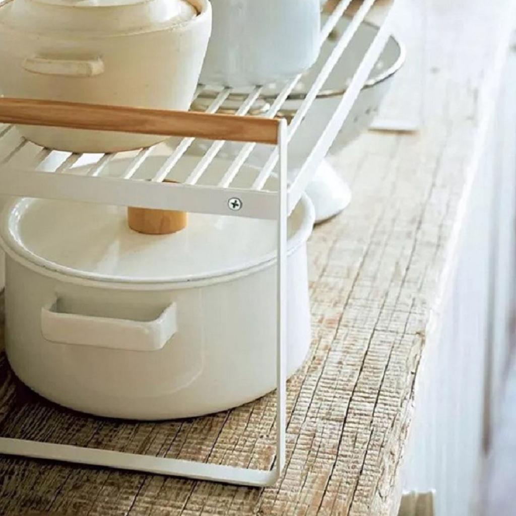 Spice Rack Iron Multifunctional Kitchen Supplies Kitchenware Organizer Countertop Seasoning Holder for Kitchen White