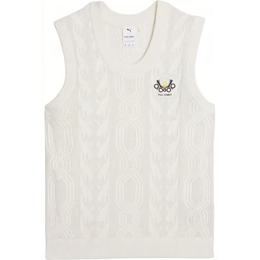 Puma X Palomo SS24 Logo Print Knit Vest Unisex Tops Warm-White 625559-65