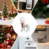 Deer Statue Decorations Reindeer Sculpture Glittering Wear Scarf Deer Figurines For Home Winter Holiday Porch Yard Window