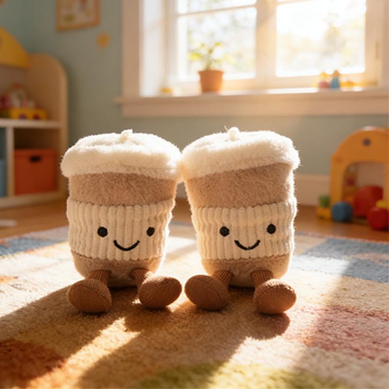 Cute Milk Tea Cup Keychain Adorable Fluffy Drink Keyring High-quality Comfortable Toys Children's Birthday Gift Companion Gift